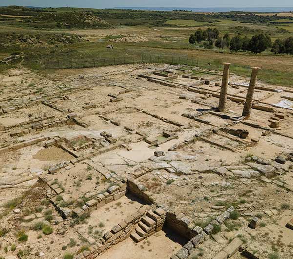 Yacimiento Los Bañales y su Barrio Septentrional a vista de dron