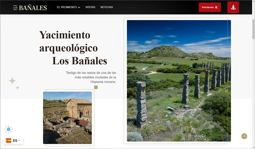 Nueva web para el yacimiento de Los Bañales